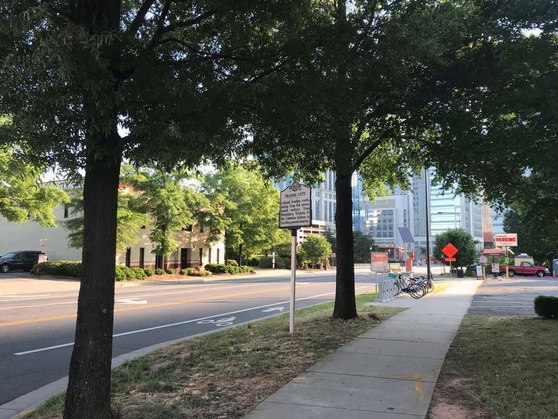 Trading Path marker along S. Tryon St.. Click for full size. Trading Path marker along S. Tryon St. image. Click for full size.