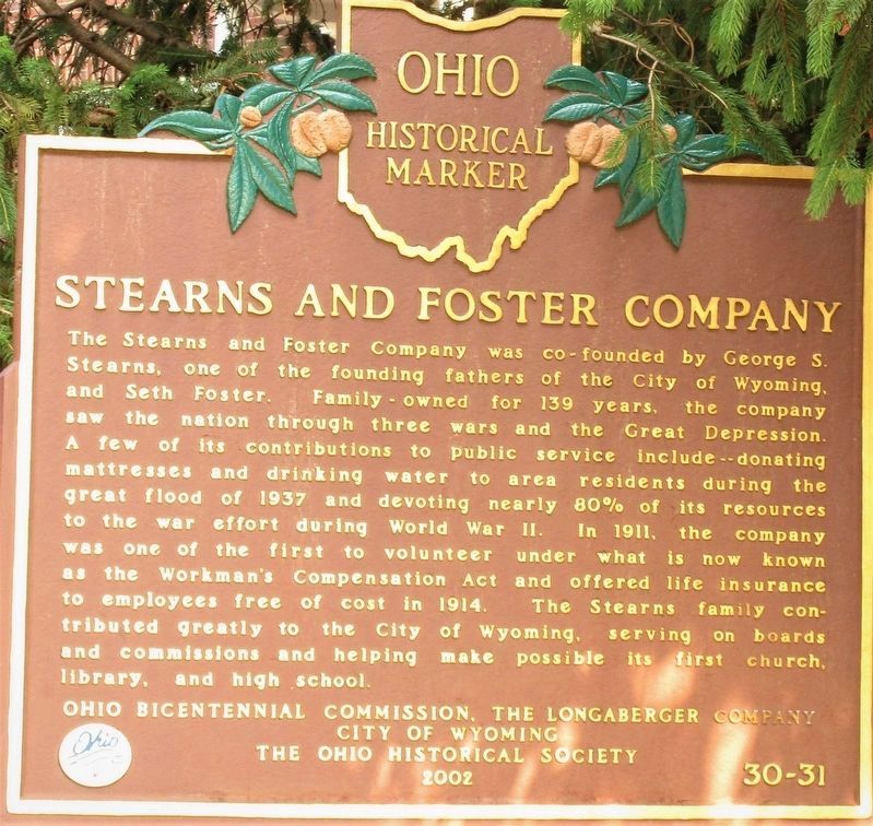Stearns and Foster Company Marker image. Click for full size.