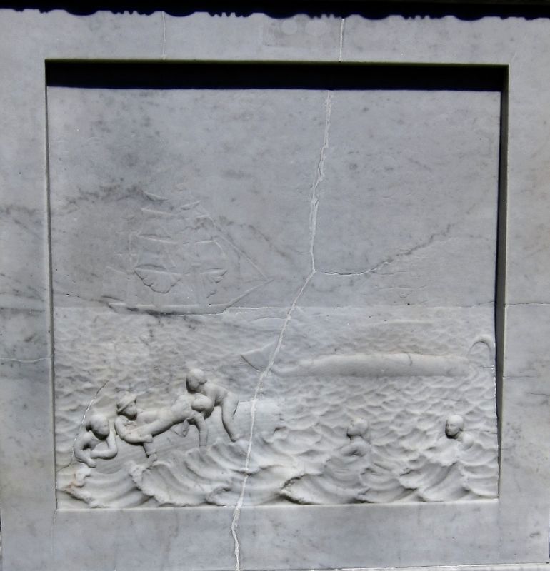 Sag Harbor Whalers Memorial - fourth panel image. Click for full size.