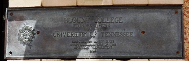 Site of Blount College Marker image. Click for full size.