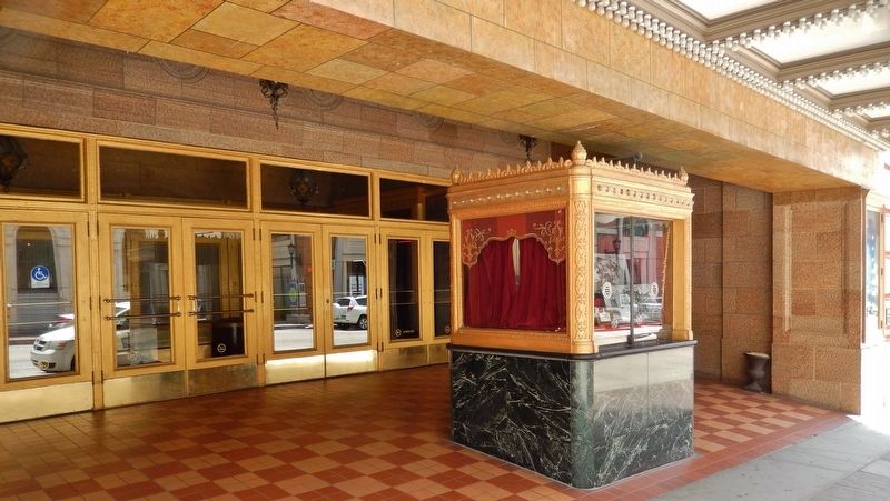 Tennessee Theater lobby entrance and ticket booth image. Click for full size.