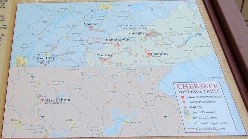 Cherokee Heritage Trails Map image. Click for full size.