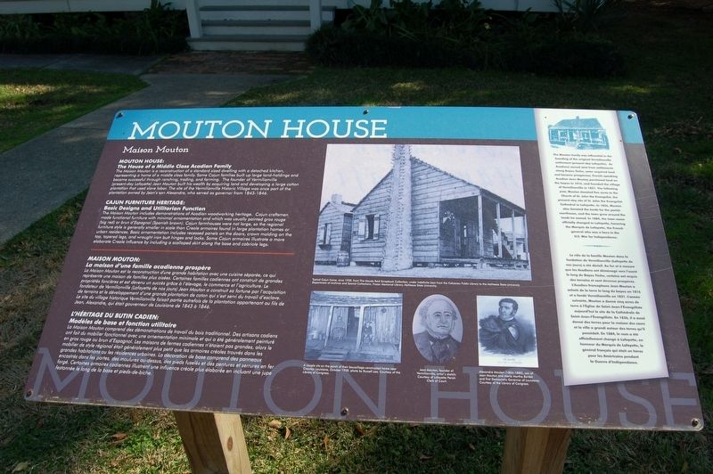 Mouton House Marker image. Click for full size.