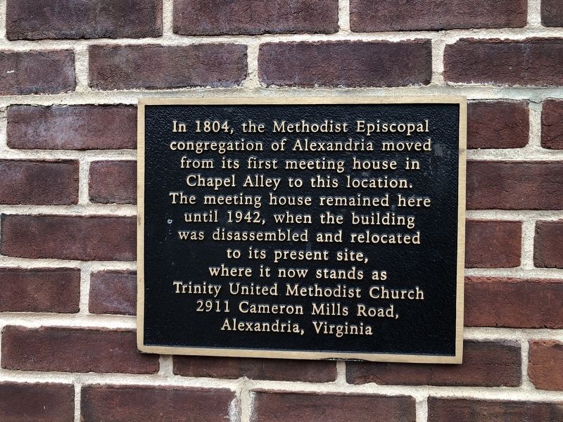 The Methodist Episcopal Congregation of Alexandria Marker. Click for full size. The Methodist Episcopal Congregation of Alexandria Marker image. Click for full size.
