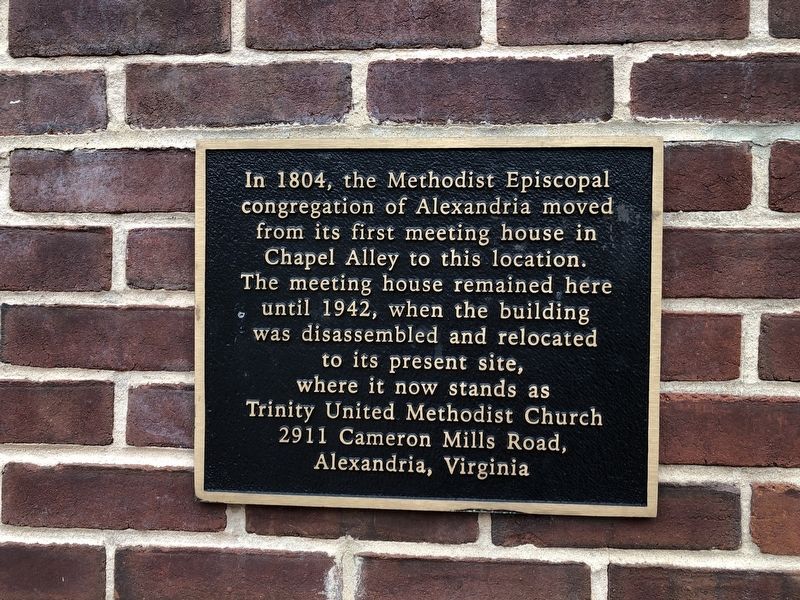 The Methodist Episcopal Congregation of Alexandria Marker image. Click for full size.