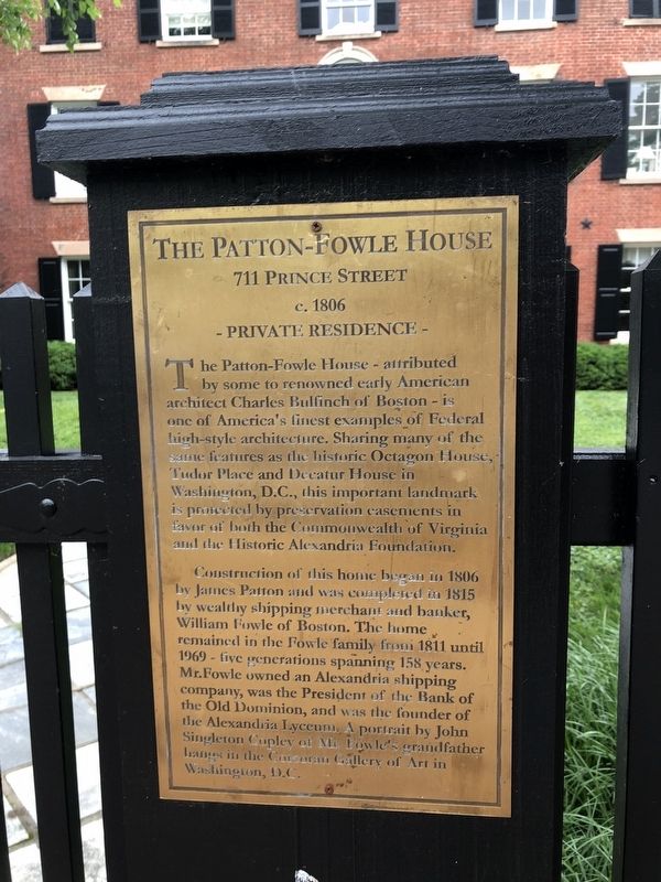 The Patton-Fowle House Marker image. Click for full size.