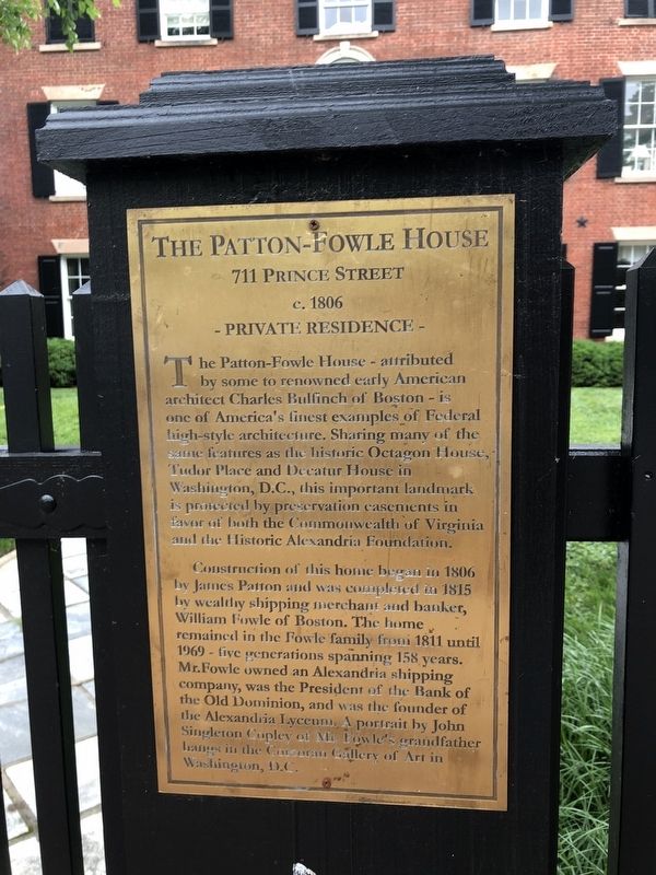 The Patton-Fowle House Marker. Click for full size. The Patton-Fowle House Marker image. Click for full size.