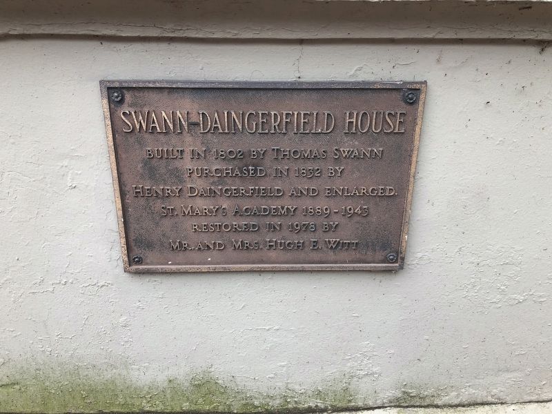 Swann-Daingerfield House Marker image. Click for full size.
