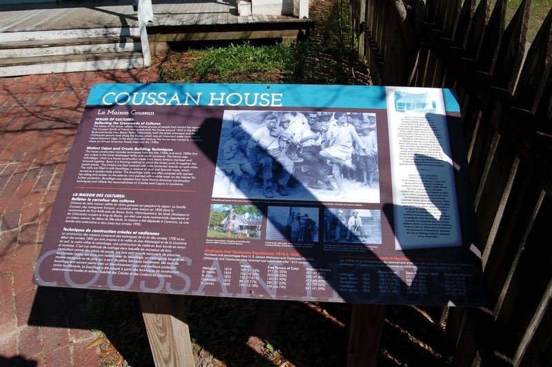 Coussan House Marker image. Click for full size.