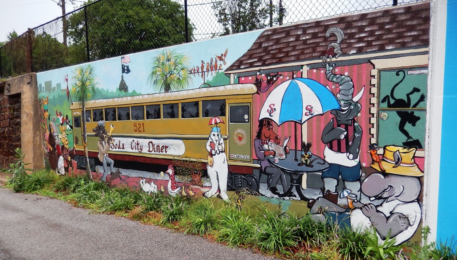 Our Community, Soda City Diner Mural  Keith Tolen  2017<br>(<i>located near marker</i>) image. Click for full size.