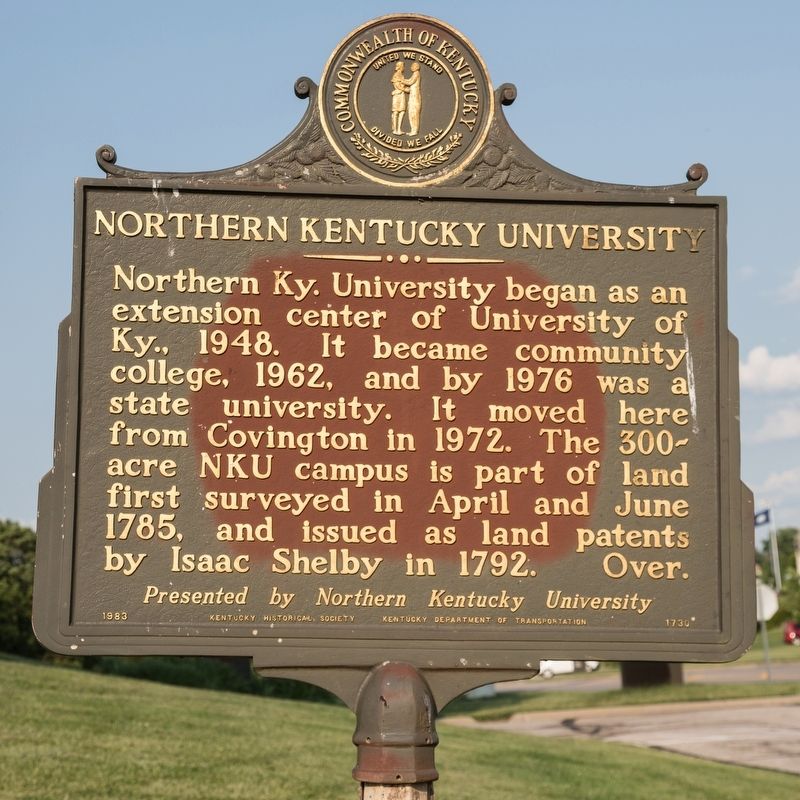 Northern Kentucky University side of marker image. Click for full size.
