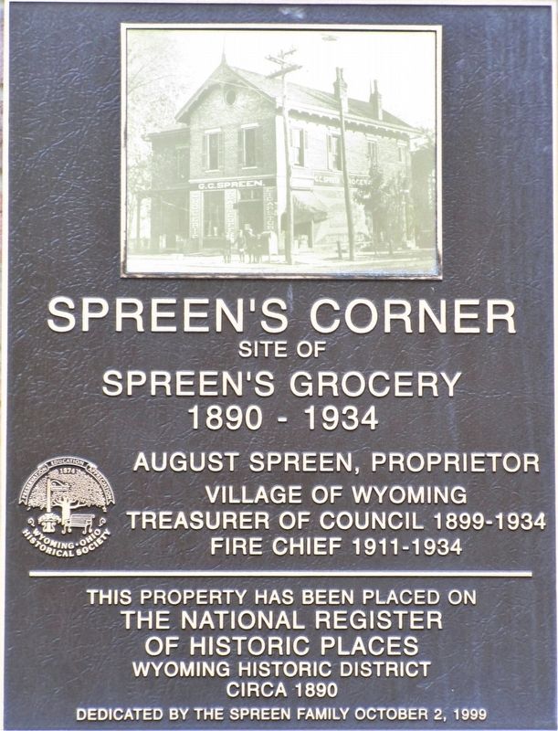 Spreen’s Corner Marker. Click for full size. Spreen’s Corner Marker image. Click for full size.