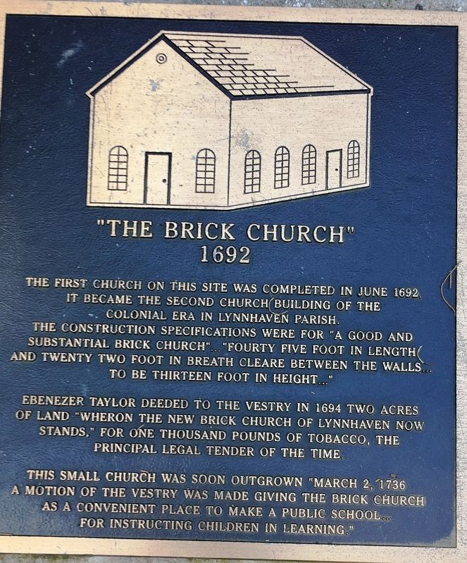“The Brick Church” Marker image. Click for full size.