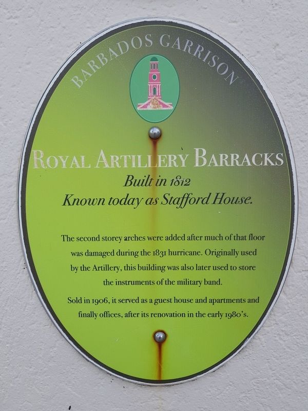 Royal Artillery Barracks Marker image. Click for full size.