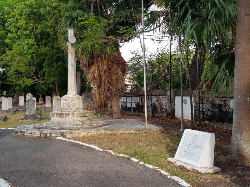 The Barbados Military Cemetery Cross of Sacrifice and grave of Prime Minister Errol Walton Barrow image. Click for full size.