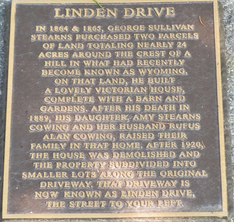 Linden Drive Marker image. Click for full size.