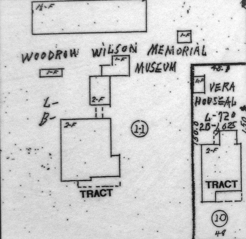 Marker detail: Wilson Family Home grounds, circa 1930 image. Click for full size.