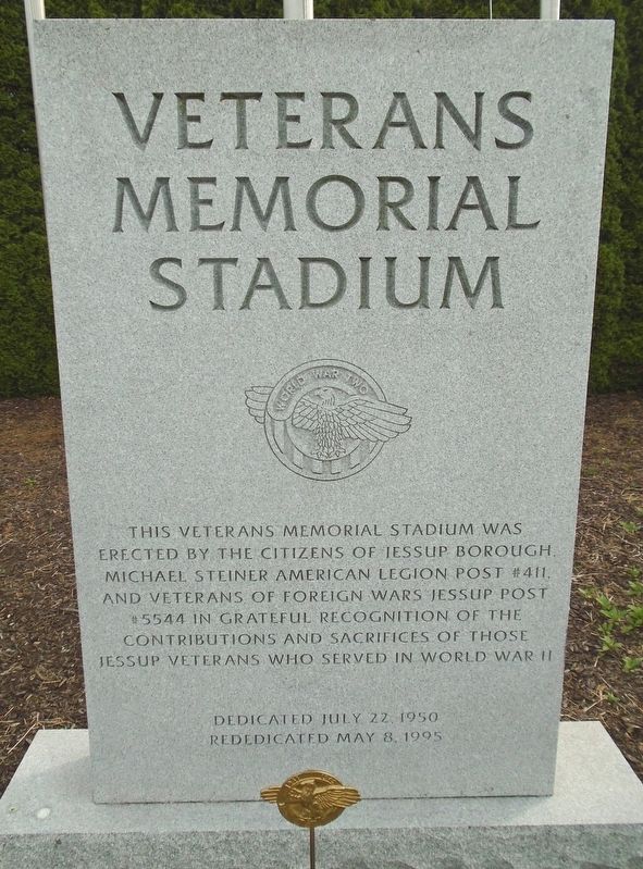 Veterans Memorial Stadium Marker image. Click for full size.