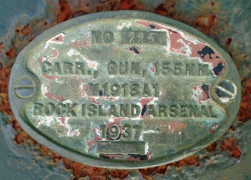 World War II Memorial 155mm Gun Carriage Plate. Click for full size. World War II Memorial 155mm Gun Carriage Plate image. Click for full size.