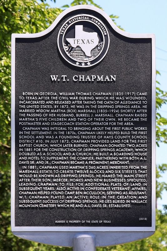 W. T. Chapman Marker image. Click for full size.