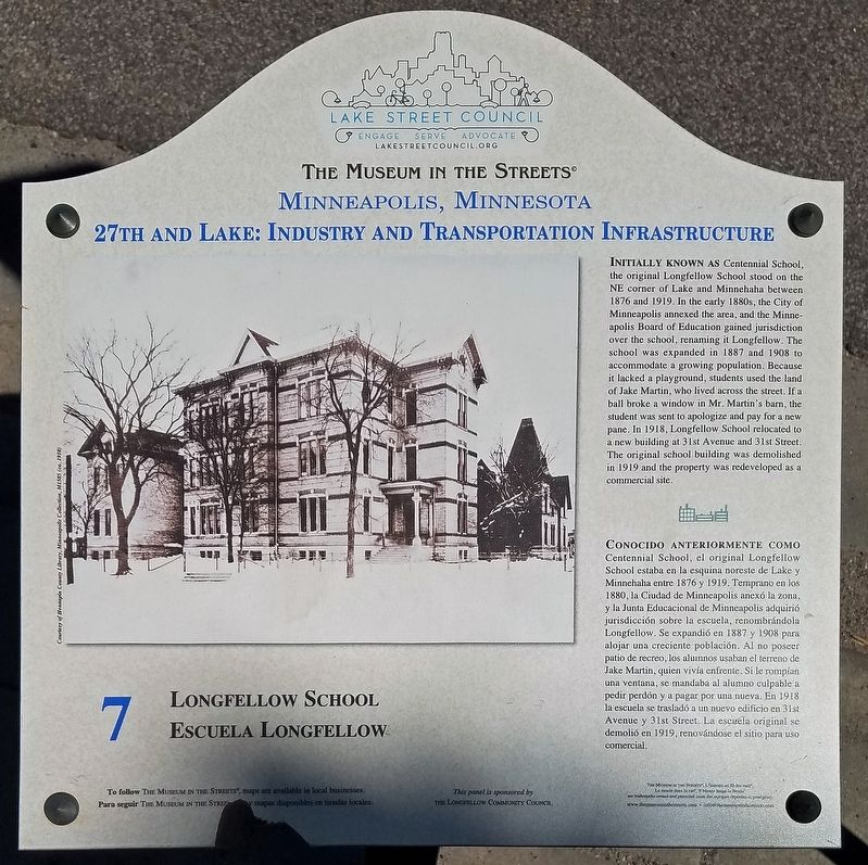 Longfellow School marker image. Click for full size.