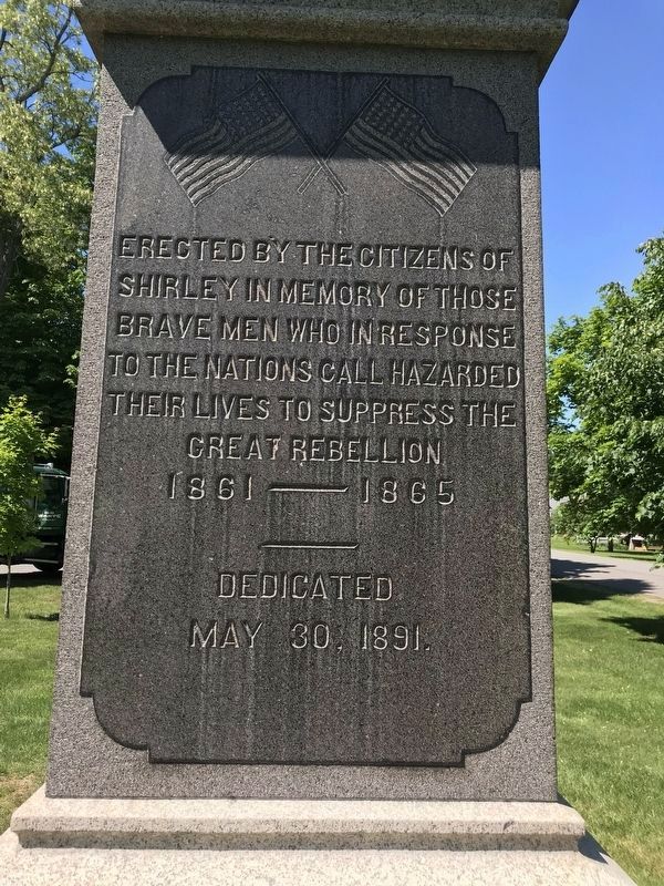 Shirley Civil War Memorial image. Click for full size.