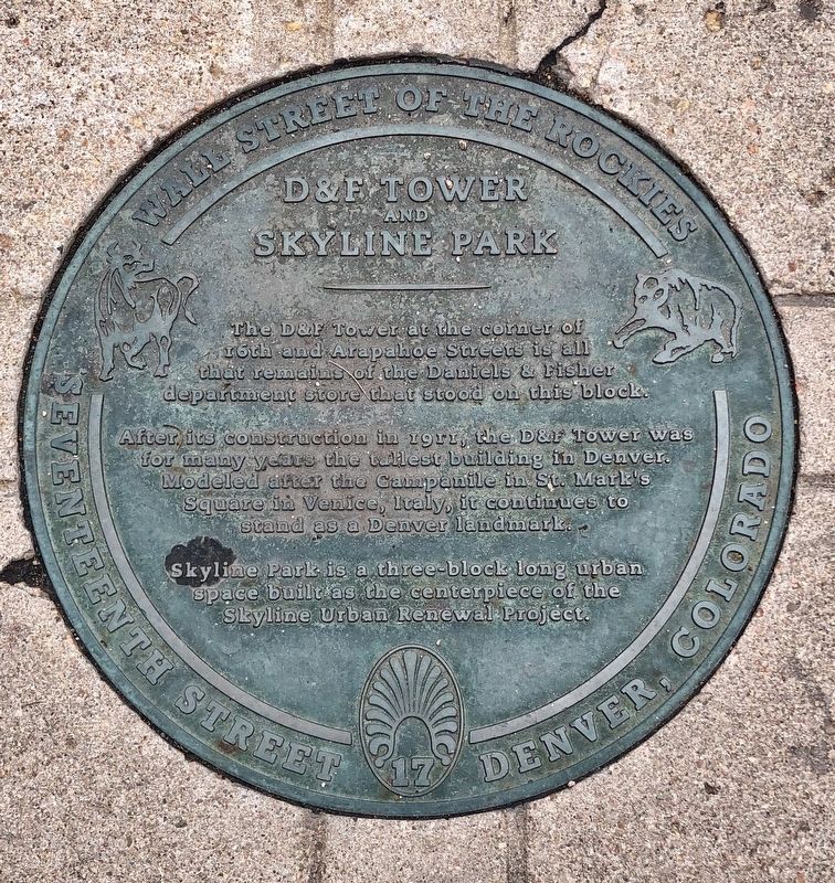 D&F Tower and Skyline Park Marker image. Click for full size.