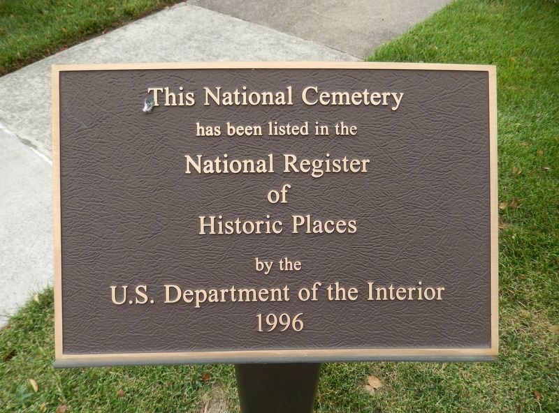Loudon Park National Cemetery<br>National Register of Historic Places plaque image. Click for full size.