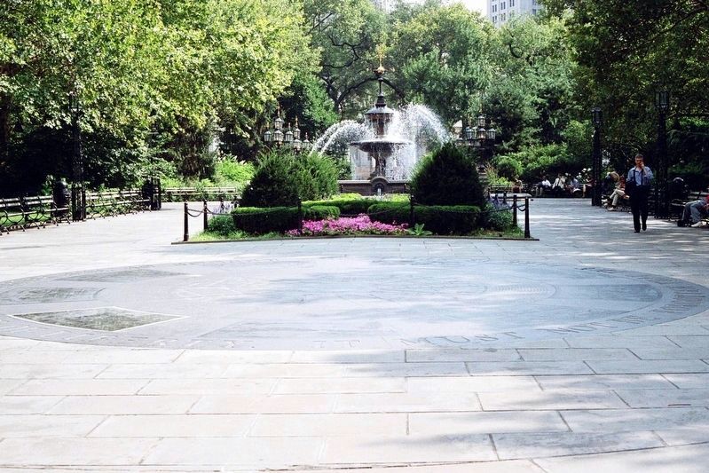 New York City Hall Park Medallion. Click for full size. New York City Hall Park Medallion image. Click for full size.