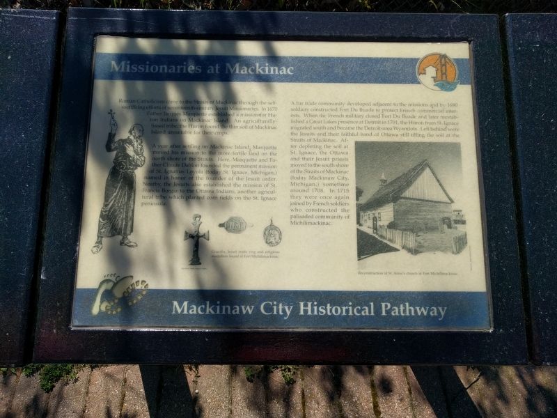 Missionaries at Mackinac Marker image. Click for full size.