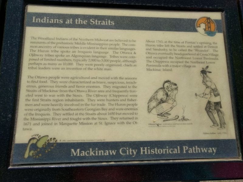 Indians at the Straits Marker image. Click for full size.