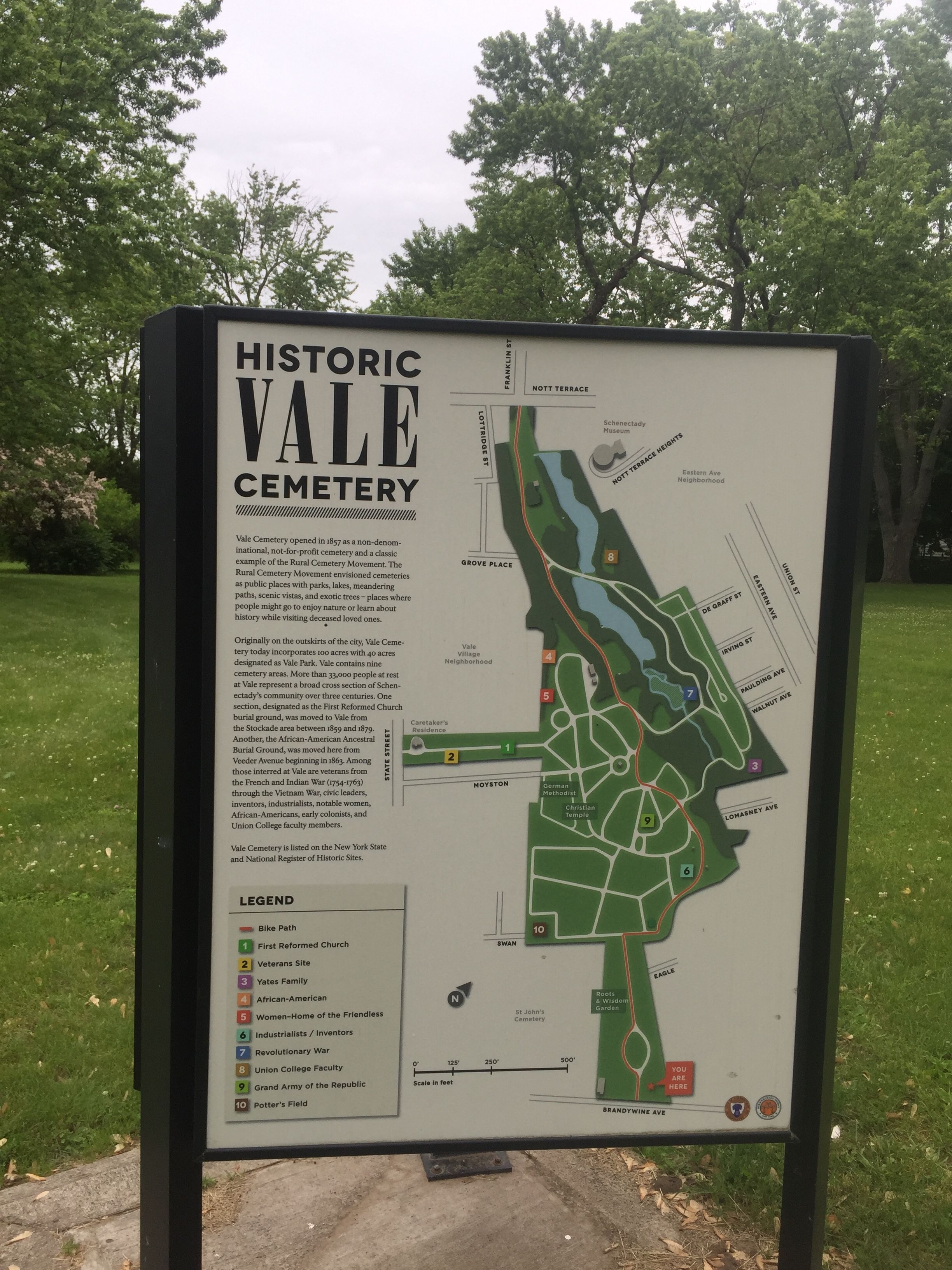 Historic Vale Cemetery Marker