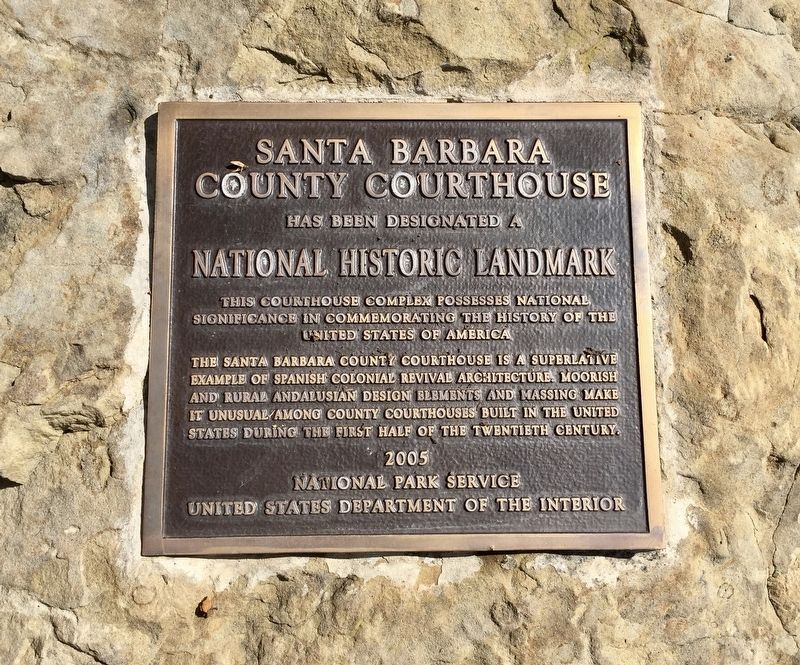 Santa Barbara County Courthouse Marker image. Click for full size.
