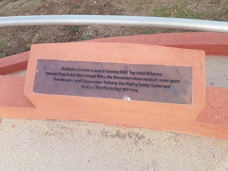 An additional informational plaque at the Barbados Independence Monument image. Click for full size.