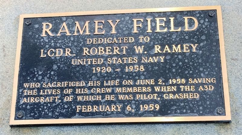 Ramey Field Marker image. Click for full size.