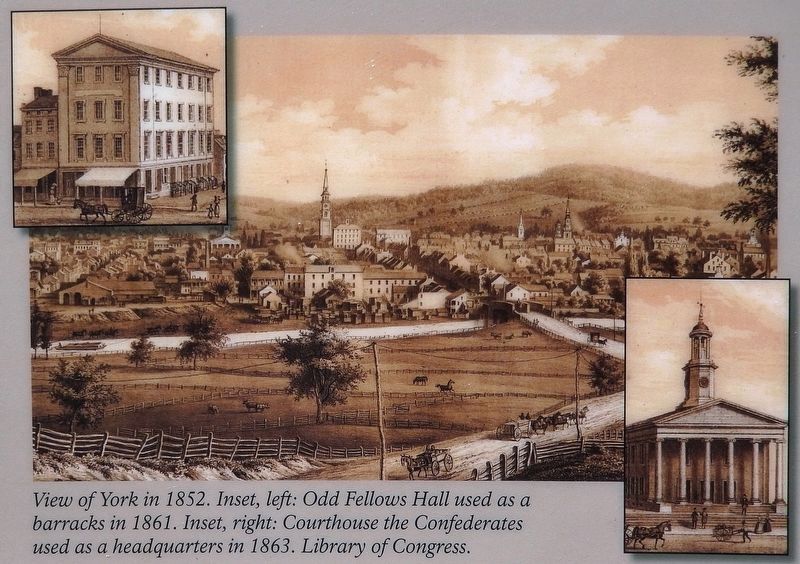 Marker detail: View of York in 1852 image. Click for full size.