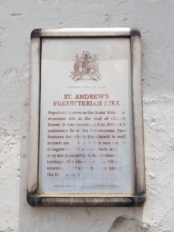 St. Andrew's Presbyterian Kirk Marker. Click for full size. St. Andrew's Presbyterian Kirk Marker image. Click for full size.