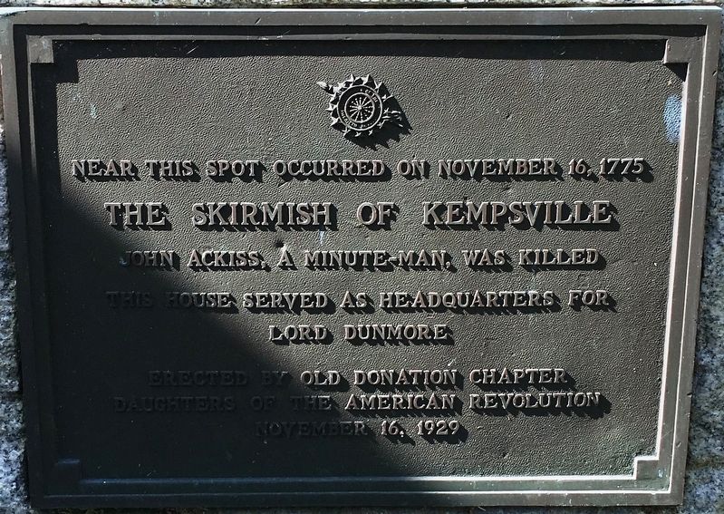 Skirmish at Kempville Marker. Click for full size. Skirmish at Kempville Marker image. Click for full size.