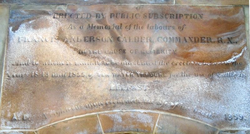 Calder Fountain Marker Inscription (Side A). Click for full size. Calder Fountain Marker Inscription (Side A) image. Click for full size.