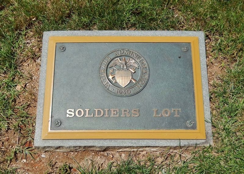 Prospect Hill Soldiers' Lot Plaque<br>(<i>located near marker</i>) image. Click for full size.