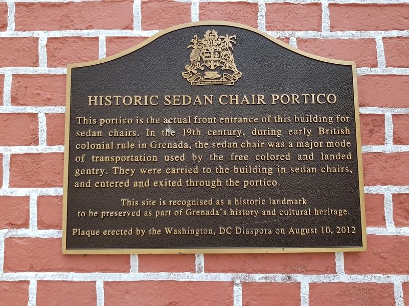 Historic Sedan Chair Portico Marker image. Click for full size.