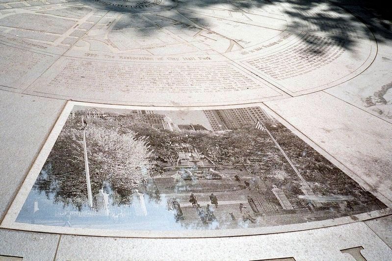 Segment 9 - 1999: Restoration of City Hall Park image. Click for full size.