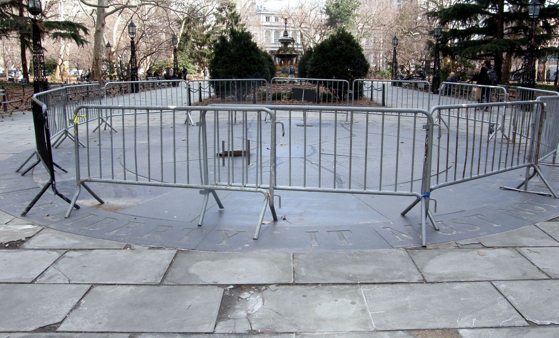 New York City Hall Park Marker, 2019 image. Click for full size.