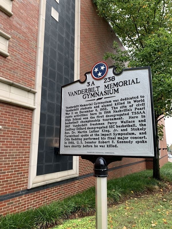 Vanderbilt Memorial Gymnasium Marker. Click for full size. Vanderbilt Memorial Gymnasium Marker image. Click for full size.