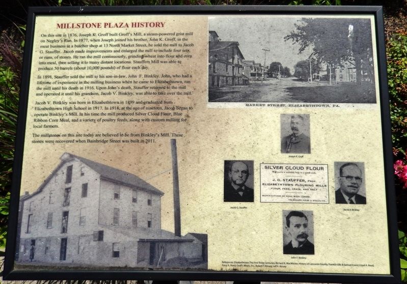 Millstone Plaza History Marker image. Click for full size.