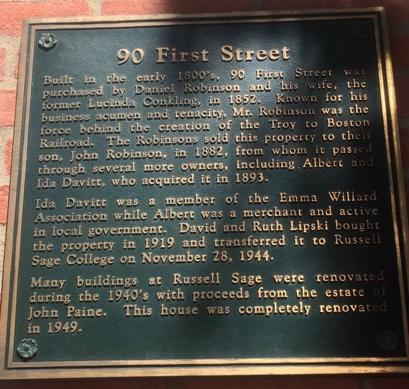 90 First Street Marker image. Click for full size.