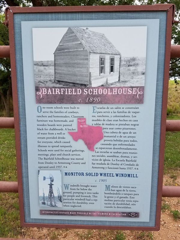 Bairfield Schoolhouse Marker image. Click for full size.
