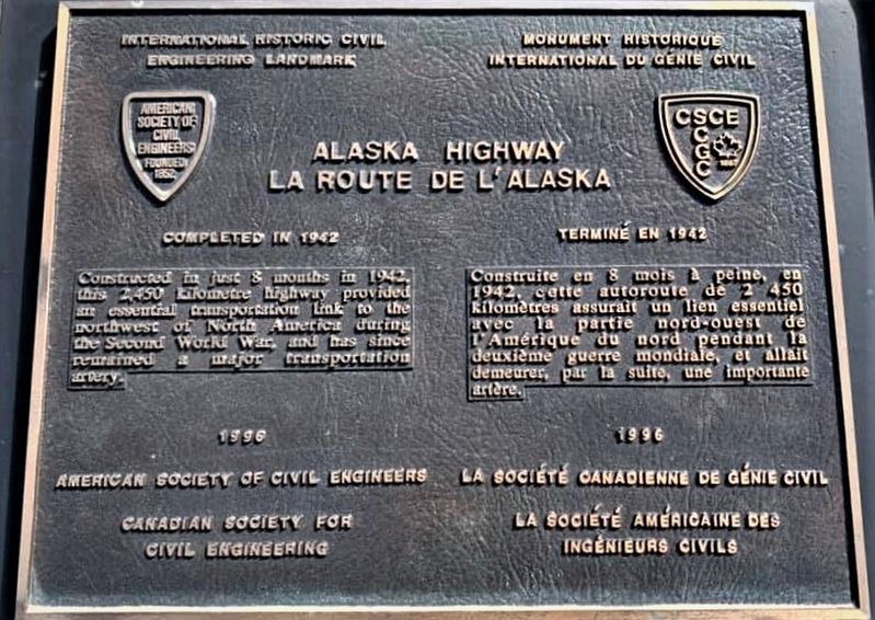 Alaska Highway Marker image. Click for full size.