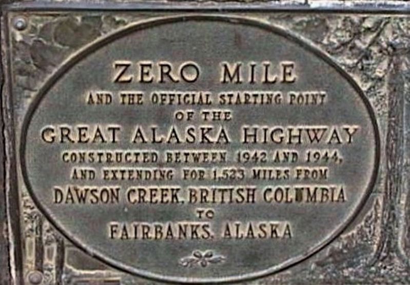 Alaska Highway - additional marker image. Click for full size.