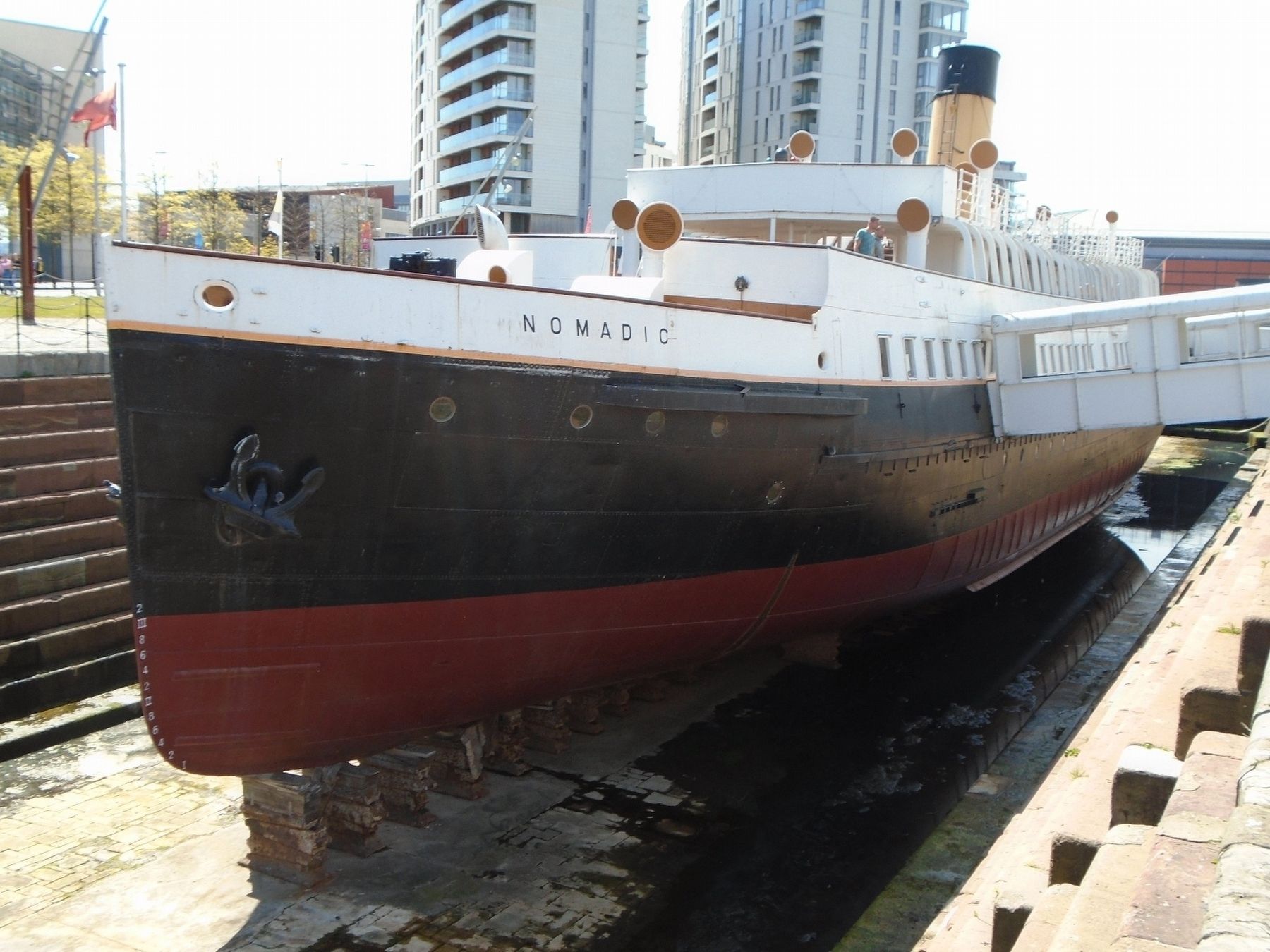 SS <i>Nomadic</i> in the Hamilton Graving Dock. Click for full size. SS <i>Nomadic</i> in the Hamilton Graving Dock image. Click for full size.